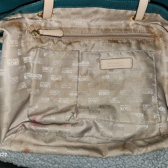 Michael Kors Teal Tote Bag - Picture 4 of 8